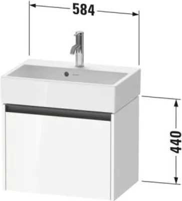 Produktbild von Duravit K25073055550000 Ketho2 WTU WH Cp 584x390x440 Az 1 Ei