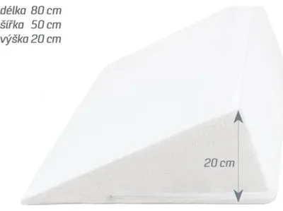 Zdjęcie produktu dla POSZEWKA na podgłówek klinowy - 80 x 50 x 20 cm - Biała