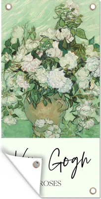 Produktbild von MuchoWow® 30x60 cm Outdoor-Poster Gartendeko Sichtschutz Garten Poster für den Garten  Malerei - Blumen - Van Gogh