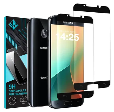 Produktbild von 2x 9H 3D Schutzglas Displayschutzfolie für Samsung Galaxy S7 Edge Displayglas Fullcover Displayschutz Glas Panzerfolie 3D Schutzglasfolie