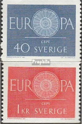 Produktbild von Briefmarken Schweden 1960 Mi 463-464 (kompl.Ausg.) postfrisch Europa