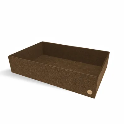 Produktbild von Aufbewahrungsbox CLEAN Filz 36 x 56 x 12,5 cm ohne Deckel in hellbraun meliert