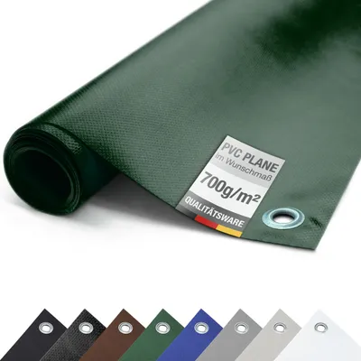 Obrázek produktu pro Plachta PVC nákladní 700g/m² S OČIMA Ochranná matná plachta odolná proti roztržení (zelená, 3m x 10m)