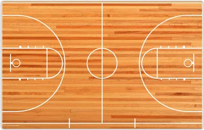 Image de Sous-main pour enfants - lavable - Basketball Court - en vinyle premium - 64 x 40 cm - Germany - garçons / garçons
