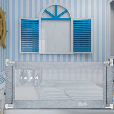 Produktbild von Baby Bettgitter Kinderbettgitter Bettschutzgitter mit Vertikal anhebbar und Einhandbedienung zum Schutz vor Stürzen für Babys und Kinder - 150CM CEEDIR