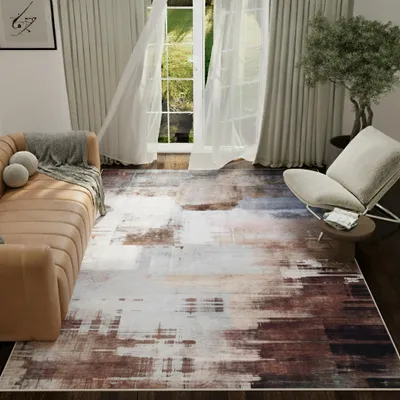 Produktbild von Tapiso Teppich ASH Kurzflorteppich, rutschfest, bedruckt, pflegeleicht, modern 160 x 230 cm