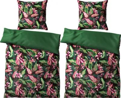 Obrázok produktu pre SANILO® Posteľná bielizeň 135x200 cm, 100% najjemnejšia bavlna, 4-dielna, obliečka na prikrývku, obliečka na vankúš 80x80 cm - Bali