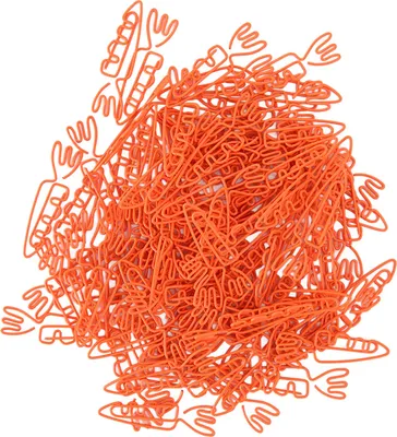 Zdjęcie produktu dla 100 sztuk spinaczy do papieru w kształcie marchewki, przenośne, urocze, zabawne, trwałe, metalowe spinacze do organizowania plików, do domu, szkoły, biura itp