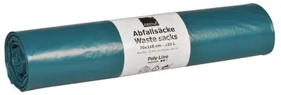 Produktbild von 10x Abfallsäcke 120 L, 700x1100 mm, 38 my, LDPE, Blau  | 1 Stück