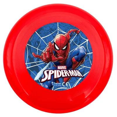 Produktbild von Marvel Spider-Man Flugscheibe für Kinder, 23 cm Durchmesser, leicht geriffelter Rand