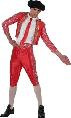 Produktbild von Atosa Capote Stierkämpfer Kostüm Rot M-L Kinder Rot M-L