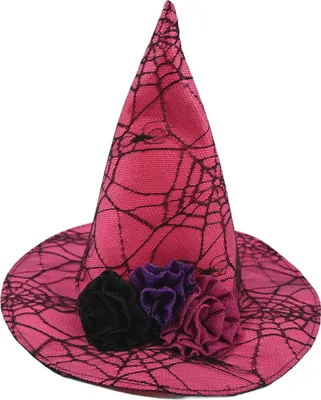 Obrázek produktu pro Čarodějnický klobouk na Halloween a karneval – univerzální velikost, barevný – klasický kostýmový doplněk