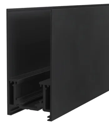 Immagine prodotto di Binario Con Spessore 8Cm Moderno Busbar Trunkings S35 Alluminio Nero 2M