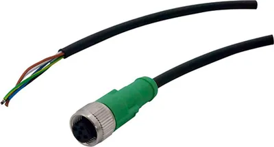 Produktbild von Phoenix Contact Phoenix 1669848 - 5 m - M12 - Weiblich - Schwarz - Grau - Indien