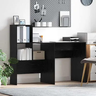 Zdjęcie produktu dla Maison Exclusive - Biurko, kolor czarny, imitacja dębu, płyta drewnopochodna
