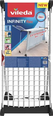 Produktbild von Vileda Infinity Flex Wäscheständer XXL ausziehbar, bis zu 2m ausziehbares Mittelteil