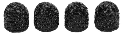 Produktbild von 4 Stück Bling Ventilschaftkappen 15 mm Luftabdeckung Reifendekoration Universal für Auto Motorrad Schwarz