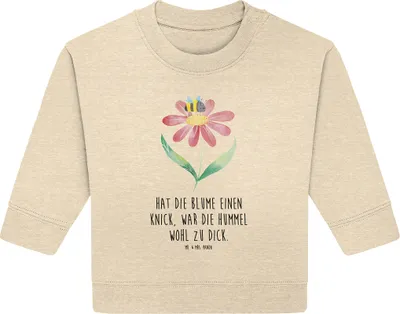 Produktbild von Mr. & Mrs. Panda Organic Baby Pullover Hummel Blume 12. - 18. Monat - Natural Raw - Geschenk, Bullover, Natur, Hummeln, Biene, Lustige Sprüche, Wespe