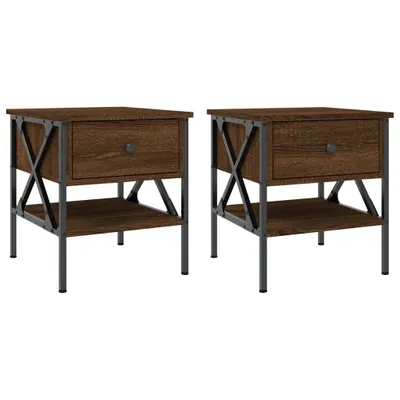 Obrázok produktu pre Nočné stolíky 2 ks hnedý dub 40x42x45 cm kompozitné drevo