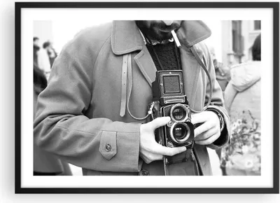 Produktbild von Gerahmtes Poster - Schwarzer Rahmen - Die Kamera Retro Vintage - 70x50 cm - Wand Bild - Wanddeko - Wandbilder - Kunstposter - Wandposter - Bilderrahmen - Bilder - Kunstdruck - P2BAA70x50-5009