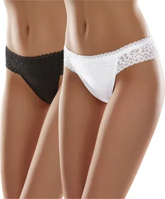 Produktbild von Merry Style Damen Slip MSGAB140 ((2Pack) Schwarz/Weiß, 38 (Herstellergröße: M))