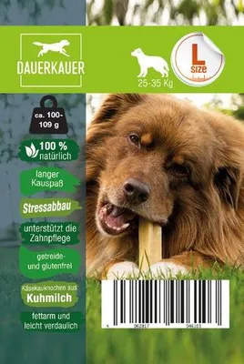 Produktbild von DAUERKAUER Käsekauknochen, Größe: L