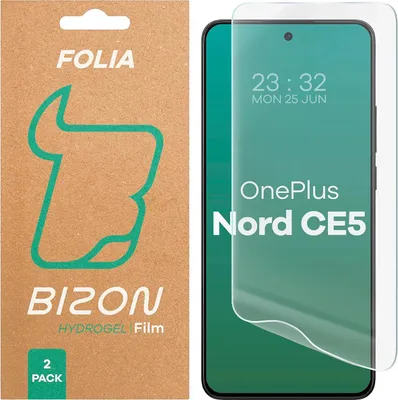Produktbild von Hydrogel Folie für den Bildschirm für OnePlus Nord CE5 5G, Bizon Glass Hydrogel Front Duo, 2 Stück