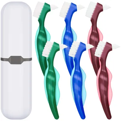 Image de 6 brosses de nettoyage pour prothèses dentaires