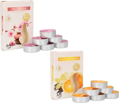 Obrázok produktu pre KOTARBAU® balenie 12 sviečok Spa Garden s vôňou vanilky a pomaranča čas horenia 4 hodiny