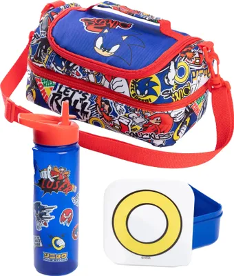 Obrázek produktu pro Ježek Sonic - Sada sáčků na svačinu (3 balení) NS9496 (jedna velikost) (modrá/červená)