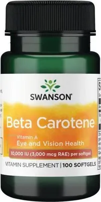 Produktbild von Beta-Carotin (Vitamin A) 10000 IU 100 Weichkapseln Swanson Health Products