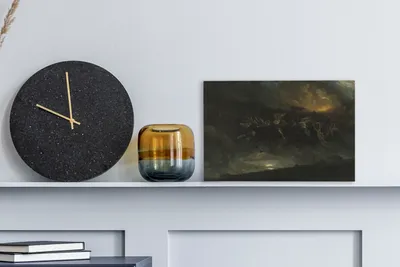 Produktbild von MuchoWow® - Leinwandbilder - Die wilde Jagd nach Odin - Gemälde von Peter Nicolai Arbo, Wandbild, Wanddeko Bilder Wohnzimmer, 30x20cm