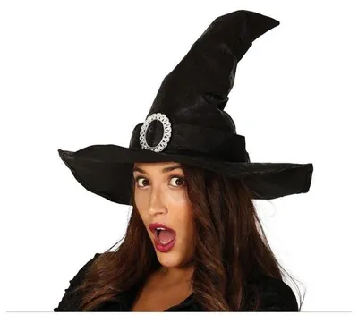 Obrázek produktu pro Creepy kožený klobouk čarodějnice Halloween 2026 černý