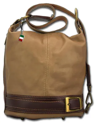 Produktbild von Florence Tasche Rucksack Damen Echtleder taupe 25x17x23 D3OTF104C