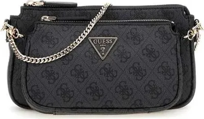 Zdjęcie produktu dla GUESS Noelle Dbl Pouch Crossbody Coal Logo szary A0201057