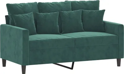 Zdjęcie produktu dla vidaXL 2-osobowa sofa ciemnozielona aksamit 120 cm