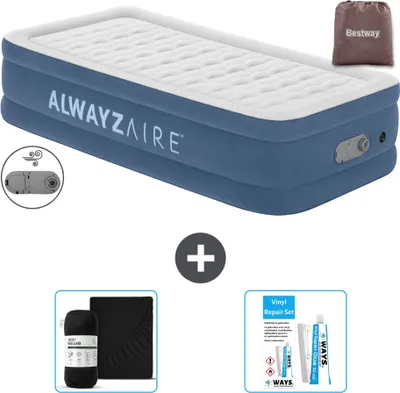 Produktbild von Bestway Alwayszair Luftmatratze - 1 Person - 97 x 191 x 46 cm - Blau - Inklusive Zubehör