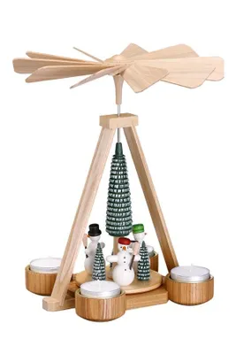 Produktbild von Pyramide Schneemänner bunt BxHxT 19,5x25x19,5cm NEU