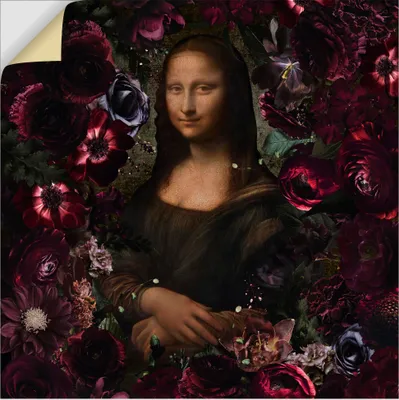 Produktbild von ARTland Wandbild, selbstklebend Mona Lisa - Da Vinci Adaption Größe: 100x100 cm