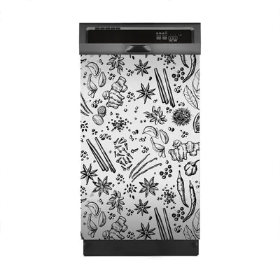 Produktbild von Aufkleber sticker 45x70 cm Dekorative folie Spülmaschine - Kräuter Gemüse
