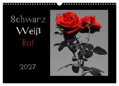 Produktbild von Schwarz-Weiß-Rot (Wandkalender 2027 DIN A3 quer), CALVENDO Monatskalender
