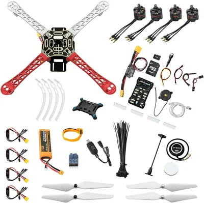 Immagine prodotto di Kit di montaggio per drone HAWK's WORK F450: telaio, Pixhawk, GPS, modulo di alimentazione, ESC, motore brushless, elica, batteria, accessori, manuale di istruzioni e video
