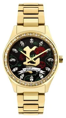 Produktbild von Police Armbanduhr Damen PAHIA Schwarz Gold PL PEWLG2109903