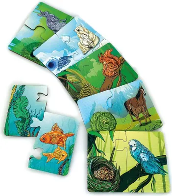 Produktbild von Vemkel Brettspiel und Puzzle „Wer isst was und wo lebt er“
