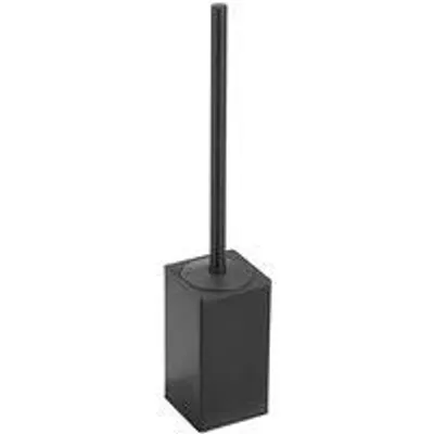 Image de Support de papier toilette pour ensemble de salle de bains, acier 304, hauteur 43 cm, carré, noir mat
