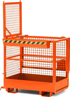 Produktbild von R+R Industrietechnik Arbeitskorb Typ RAK-DUO 1200x800x1950mm RAL2004 Reinorange