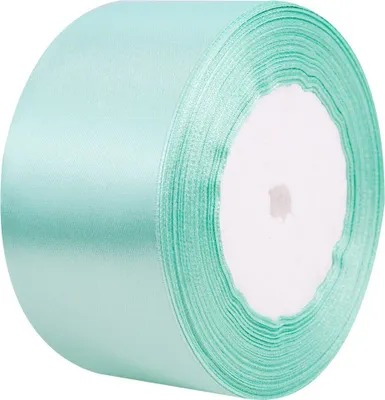 Image de Dekolo Satin ruban Mariage Satin ruban cadeau ruban anniversaire Décoration 50mm x 32m Rouleau Turquoise