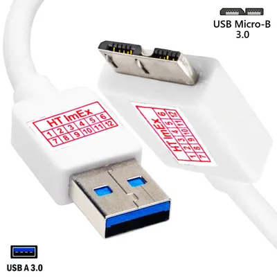 Produktbild von Weiß - USB 3.0 Ladekabel Datenkabel für Festplatte Extern SEAGATE STJL4000400 4TB HDD