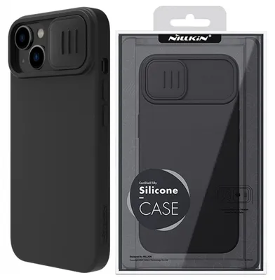 Image de Nillkin Camshield Silky Silicone Case Iphone 14 Plus Case with Camera Cover Black