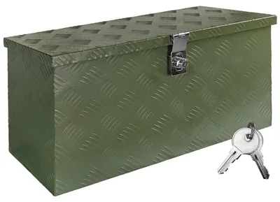 Immagine prodotto di Scatola per Strumento Verde Cassetta degli attrezzi Cassone per camion Scatola di Alluminio Cassone per rimorchio con coperchio Chiudibile a chiave trucky